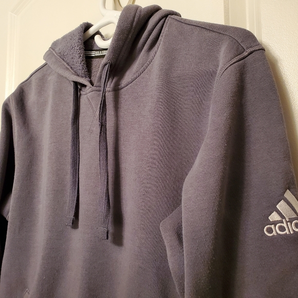 Adidas Fleece Hoodie Blue Small - Picture 1 of 14